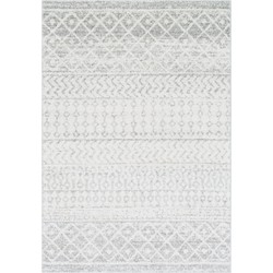 Scandinavisch Boho Tapijt MILA - Grijs/Wit - 80x150 cm