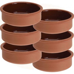 Tapas schaaltjes 500 ml - 6x - terracotta - 12 x 4 cm - Hapjes - Snack en tapasschalen