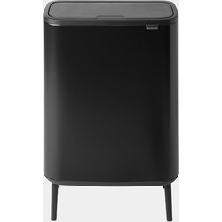 Bo Touch Bin Hi, met 2 binnenemmers, 2 x 30 liter - Matt Black