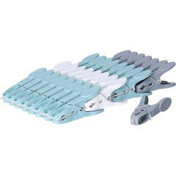 5five Wasknijpers - 32x stuks - gekleurd - kunststof - 8,5 cm - was ophangen - Knijpers