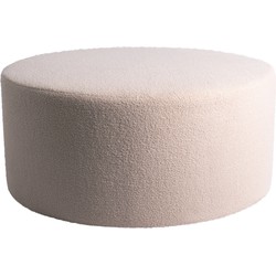 PTMD Evie Teddy Sand round pouf