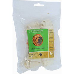 Natuurlijke Snack kluif geknoopt plus kip 14 cm zak a 2st