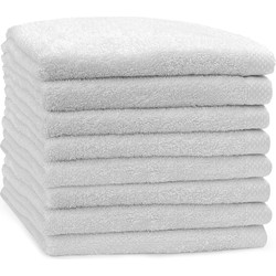 Eleganzzz Handdoek 100% Katoen 50x100cm - white - Set van 8
