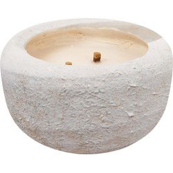 PTMD Kaars Gabor - 29x29x18 cm - Cement - Creme