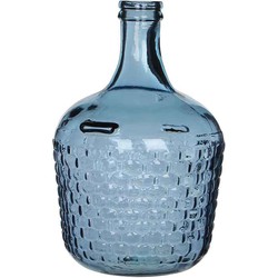 Mica Decorations diego weave fles glas blauw maat in cm: 30 x 20