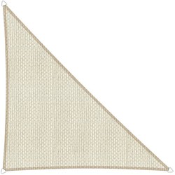 Compleet pakket: Sunfighters driehoek 3x3x4.2m Ivoor met RVS Bevestigingsset en buitendoekreiniger