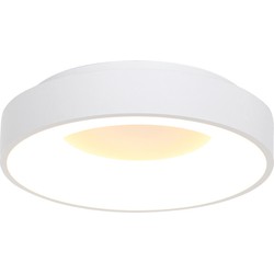 Strakke ronde LED plafondlamp Steinhauer Ringlede Wit