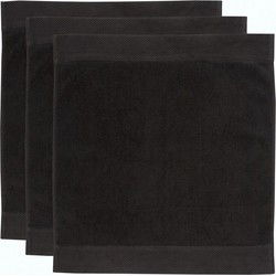 Seahorse Combiset Pure badmat 50 x 60 black (3 stuks)
