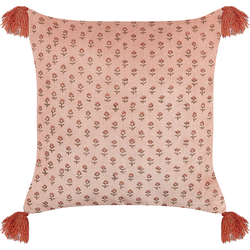 RUMHORA  - Sierkussen - Roze - 45 x 45 cm - Fluweel
