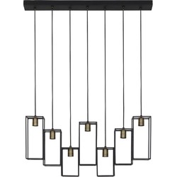 Light & Living - Hanglamp MARLEY - 84x15x57cm - Zwart