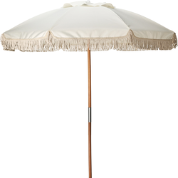 HIXA Parasol - Houten paal - Stokparasol - Strand - Tuin Accessoires - 180CM - Creme - Stokdiameter 3cm