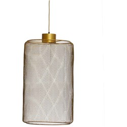 PTMD Mesh Ronde Hanglamp - H70 x Ø48 cm - Ijzer - Goud