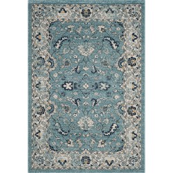 Safavieh Traditioneel Geweven Binnen Vloerkleed, Carmel Collectie, CAR278, in Turquoise & Beige, 155 X 229 cm