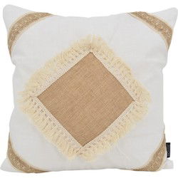 Square Jute | 45 x 45 cm | Kussenhoes | Katoen/Jute