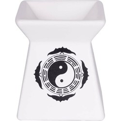 Geurolie brander/verdamper 7 x 8 cm voor etherische olie ying yang - Geurbranders