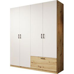 Meubella - Kledingkast Audrey - Wit - 180 cm
