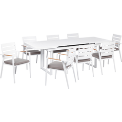 VALCANETTO/TAVIANO - Tuinset voor 8 - Grijs - Aluminium