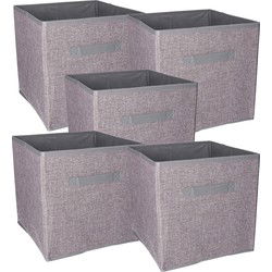 Storage solutions Kast opberg/opruim mand - 8x - grijs - Opbergmanden