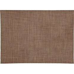 4x stuk Placemats jute bruin gevlochten/geweven print 45 x 30 cm - Placemats