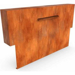 Cascadi Cortenstaal Watervalelement (op vijver) Lengte: 2000 Breedte: 250 Hoogte: 1200
