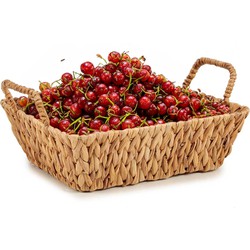 Kinvara Fruitschaal/fruitmand Rattan - gevlochten riet - 40 x 28 x 9 cm - naturel - Fruitschalen