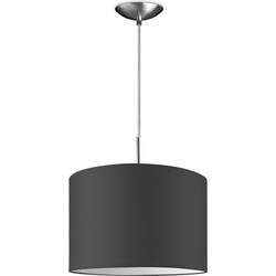 Moderne hanglamp Bling - antraciet - verlichtingspendel Tube Deluxe inclusief lampenkap 30/30/20cm - pendel lengte 100 cm - geschikt voor E27 LED lamp - Pendellamp geschikt voor woonkamer, slaapkamer, keuken