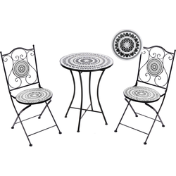 Beliani COMISO - Bistroset-Zwart-IJzer