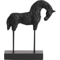 Light & Living - Ornament HORSE - 27x9x31cm - Zwart