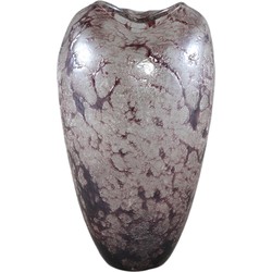 PTMD Michellee Purple solid glass vase round smoke S