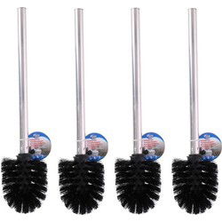 Voordeelset van 4x stuks gerimport toiletborstel / wc-borstel - rvs - 35 cm - Toiletborstels