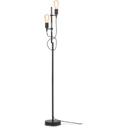 Vloerlamp Seattle - Zwart - Ø23cm - 2L