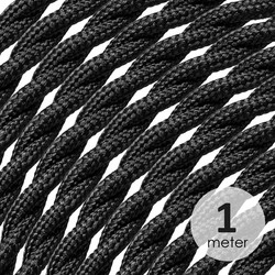 Strijkijzersnoer 3-aderig gedraaid - per meter - zwart