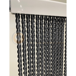 Vliegengordijn Helena Manacor® Kunststof Draadgordijn Transparant met Antraciet | Kant en Klaar 95x210 cm