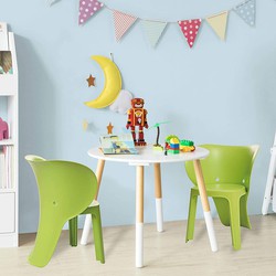 Kinderstoel - Stoelen - Olifant - Set van 2 - Groen - 48x55x41 cm