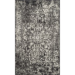 Safavieh Transitional Indoor Geweven Vloerkleed, Evoke Collectie, EVK256, in Zwart & Grijs, 91 X 152 cm