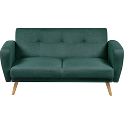 Beliani FLORLI - Tweezitsbank-Groen-Polyester