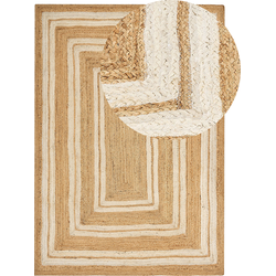 Beliani ELMALI - Gevlochten-Beige-Jute