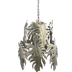 PTMD Boffo Gold iron palm leaf ceiling lamp round