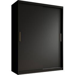 Meubella - Kledingkast Mandalin - Zwart - 150 cm