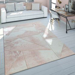 Laagpolig Vloerkleed Lareva - Geo Design - Roze - 160x230 cm