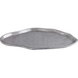 PTMD Plateau Louiza - 25x40x2 cm - Aluminium - Zilver