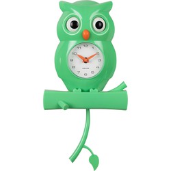 Wall Clock Owl Pendulum