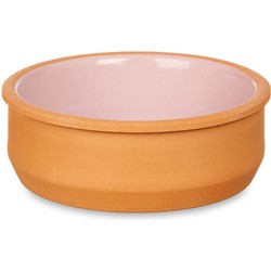 Set 6x tapas/creme brulee serveer schaaltjes terracotta/roze 12x4 cm - Snack en tapasschalen