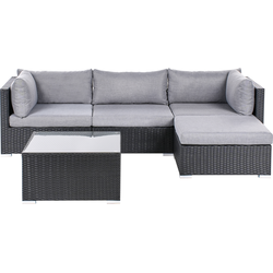Beliani SANO - Loungeset-Zwart-PE rotan