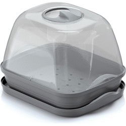 Prosperplast Kweekbak - grijs - met deksel - 25 x 19 x 18 cm - kweekkassen