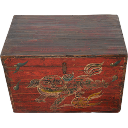 Fine Asianliving Antieke Chinese Kist Handgeschilderd Chinese Mythe