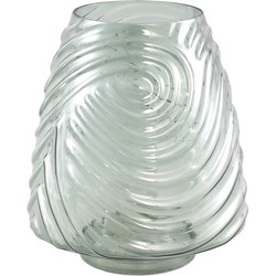 PTMD Silli Vaas - 21,5 x 21,5 x 23,5 cm  - Glas - Groen