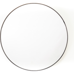 Mirror - Round - Metal - Black -  80x3x80cm