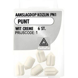 Aanslagdop kozijn pn1 punt wit