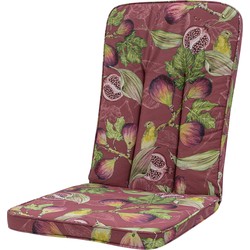 Madison - Tuinstoelkussen - Jasmijn bordeaux - 110x48 - Rood